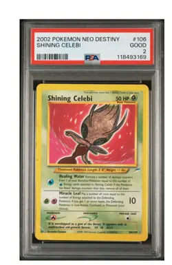 Pokemon 2002 Neo Destiny #106 Shining Celebi PSA 2 - Image 3