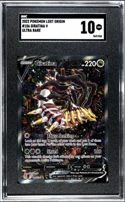 Pokemon Giratina V (Alternate Full Art) 186/196 SGC 10 GEM MINT Lost Origin PSA - Image 1