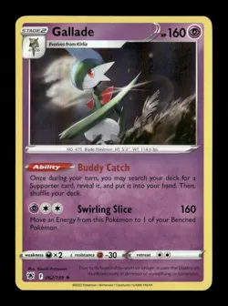 Gallade Holo Holo Rare SWSH10: Astral Radiance 062/189 NM Pokemon NM - Image 1