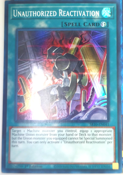 Yugioh Unauthorized Reactivation SR10-EN041 Trading Card Game TCG CCG 1st Ed. - Image 1