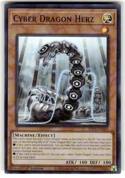 Yugioh! Cyber Dragon Herz - SDCS-EN009 - Super Rare - 1st Edition Near Mint, Eng - Image 1