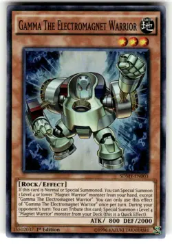 Yugioh Gamma The Electromagnet Warrior SDMY-EN003 Super Rare 1st Ed NM - Image 1