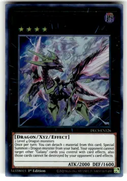 Yugioh Galaxy Stealth Dragon DLCS-EN126 Blue Ultra Rare 1st Edition Near Mint - Image 1