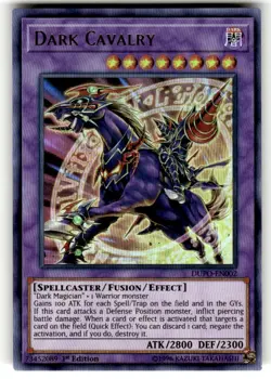 Yugioh Dark Cavalry DUPO-EN002 Near Mint 1st Edition Ultra Rare Foil TCG CCG NM - Image 1