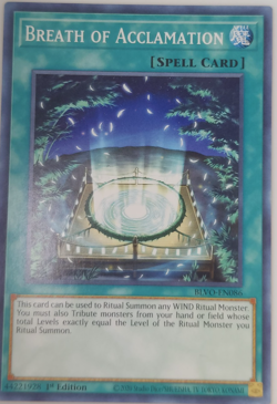 3 Pack of Yugioh 1st Ed. Breath of Acclamation BLVO-EN086 Trading Card Game 2020 - Image 2