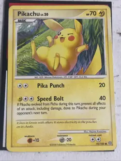 Pikachu 70/100 Stormfront Non Holo Pokemon TCG Card Mp - Image 1