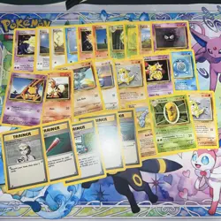 Pokemon Base Set Pokemon 25 Card Lot Pokemon And Trainer Cards Vintage LP/NM - Image 1