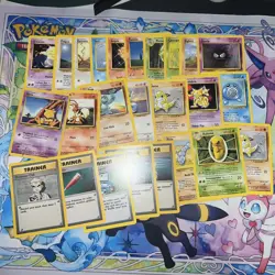 Pokemon Base Set Pokemon 25 Card Lot Pokemon And Trainer Cards Vintage LP/NM - Image 2