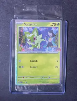 Pokemon TCG Sprigatito SVP 191 Horizons Holo Promo Card Sealed - Image 1