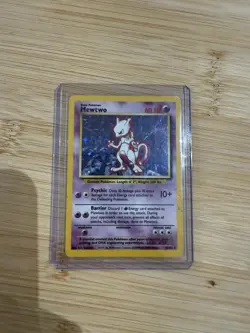 Mewtwo 10/102 Base Set Holo Rare Unlimited LP WOTC Vintage Pokemon Card - Image 1