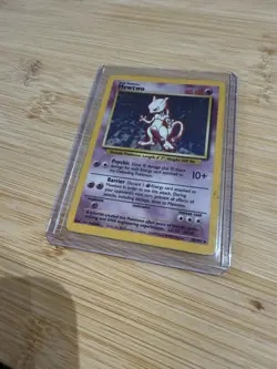 Mewtwo 10/102 Base Set Holo Rare Unlimited LP WOTC Vintage Pokemon Card - Image 2