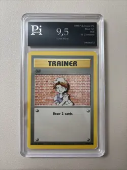 RARE 1999 Pokemon Trainer Card Bill 9.5 Gem Mint VINTAGE BASE SET - Image 1