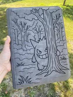 Laser Engraved Gengar Pokemon Card Binder! Made To Order! - Image 1