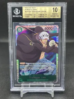 One Piece Romance Dawn Trafalgar Law OP01-047 Wave 1 Pre Errata SR BGS 10 Card - Image 1