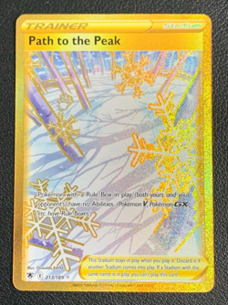 Path to the Peak 213/189 Astral Radiance Gold Secret Rare Pokemon TCG Card NM - Image 1