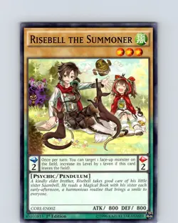 Yu-Gi-Oh TCG Risebell The Summoner CORE-EN002 1st Edition Common Card NM - Image 1