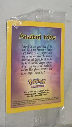 Pokemon Movie 2000 US Promo Holo Foil: Ancient Mew Unopened sealed with card - Image 4