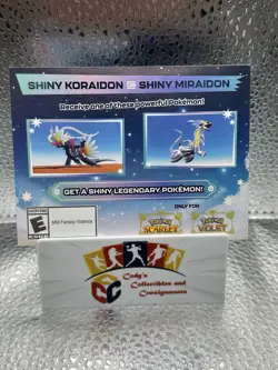 GameStop Scarlet & Violet Shiny Koraidon/Miraidon Promo Card - NEW - UNSCRATCHED - Image 1