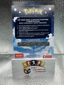 GameStop Scarlet & Violet Shiny Koraidon/Miraidon Promo Card - NEW - UNSCRATCHED - Image 2