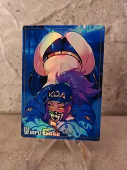 Akali Trading Card Waifu Goddess Story Anime Girl holo Karte Manga Full Art - Image 1