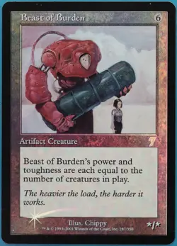 Beast of Burden FOIL 7th Edition HEAVILY PLD Rare CARD (445808) ABUGames - Image 1