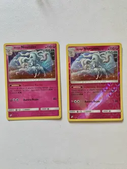 Pokemon Sun & Moon Team Up Rare Holo & Reverse Alolan Ninetails #111/181 (2Card) - Image 1