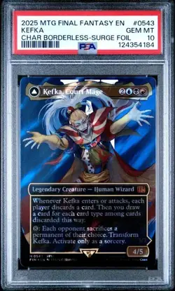 PSA 10 GEM MT Kefka Court Mage Ruler of Ruin Surge Foil 543 | MTG Final Fantasy - Image 1