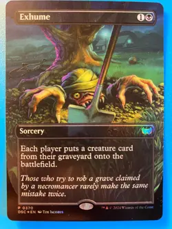 MTG 1x FOIL BORDERLESS Exhume # 370 Commander Duskmourn of House of Magic x1 NM - Image 1
