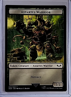 MTG Magic The Gathering Warhammer 40K Surge Foil Spawn / Astartes Warrior Token - Image 2
