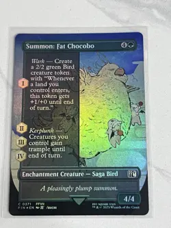 MTG Summon: Fat Chocobo (Borderless Foil) Final Fantasy 371 FFVII FF7 NM - Image 1