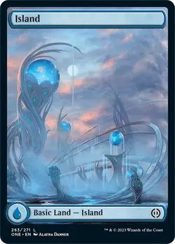MTG Foil - Island (263) - Full Art - 263 / NM / English - Image 1