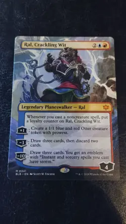MTG / Ral, Crackling Wit / Bloomburrow / Borderless / LP / #341 - Image 1