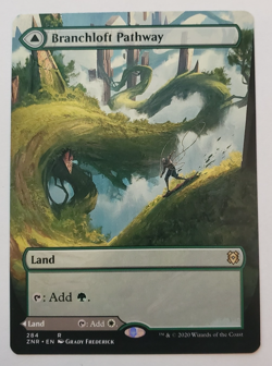 1x Branchloft Pathway - Boulderloft Pathway Borderless Zendikar Rising MTG NM - Image 1