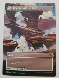1x Branchloft Pathway - Boulderloft Pathway Borderless Zendikar Rising MTG NM - Image 2