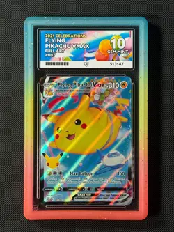 ACE 10 Flying Pikachu VMAX 007/025 Full Art Pokemon Card Celebrations GEM MINT - Image 1