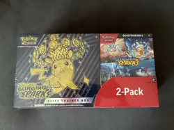 Pokemon Surging Sparks ETB + Booster Bundle Costco 2-pack Sealed - Image 1