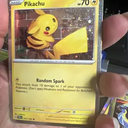 Pokemon TCG Temporal Forces Pikachu Cosmos Holo 051/162 - Image 1