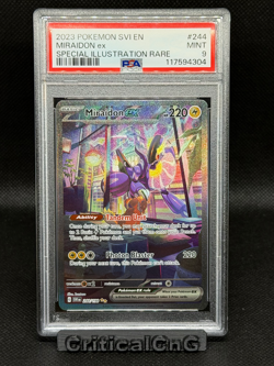 POKEMON SVI EN-SCARLET & VIOLET SPECIAL ILLUSTRATION RARE MIRAIDON EX PSA 9 - Image 1