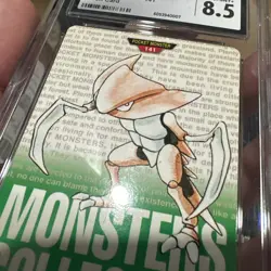 Pokemon Carddass Kabutops Monsters Collection Japanese 1996 Green CGC 8.5 🔥 - Image 5