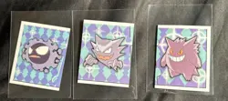 1999 Merlin Pokemon Puzzle Sticker Gastly Haunter Gengar #185#186#187 - Image 1