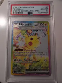PSA 10 Pikachu Ex 2024 Pokemon Ssp En-Surging Sparks #238 - Image 1