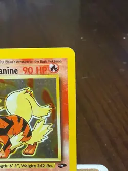 Pokemon TCG Blaine's Arcanine Gym Challenge 1/132 Holo Unlimited Rare 1st Ed NM - Image 2