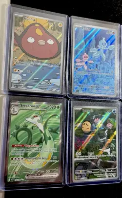 Pokemon TCG Black Bolt Binder & White Flare Sticker Collection SIR Holo Rare Lot - Image 5