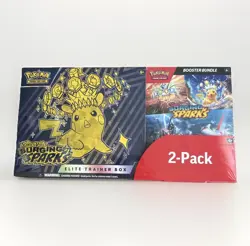 Pokemon TCG Surging Sparks ETB with Booster - Costco Bundle 2 Pack - Image 1