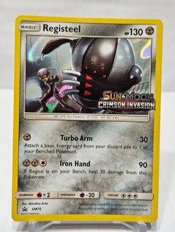 Registeel SM75 Holo PreRelease Promo Sun & Moon Crimson Invasion Pokemon 7429 - Image 1