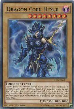 Yugioh Dragon Core Hexer INOV-EN001 Rare 1st Ed NM x3 Play Set - Image 1