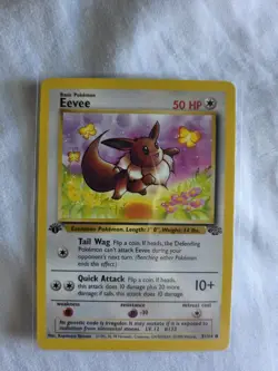 Pokemon TCG Eevee Jungle 1st Edition Card 51/64, Regular Common, Near Mint - Image 1