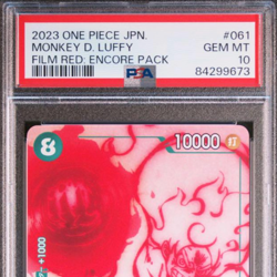 PSA10 One Piece Card Game Japanese Monkey D. Luffy Film Red Encore Pack P-061 JP - Image 4