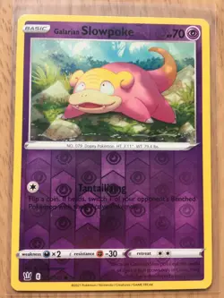 054/163 Galarian Slowpoke Reverse Holo Common Pokemon Trading Card Battle Styles - Image 1