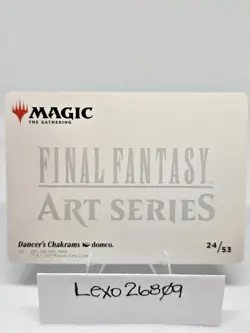 Dancer's Chakrams Art Card ( Gold Stamped Signature) / Final Fantasy MTG - Image 2